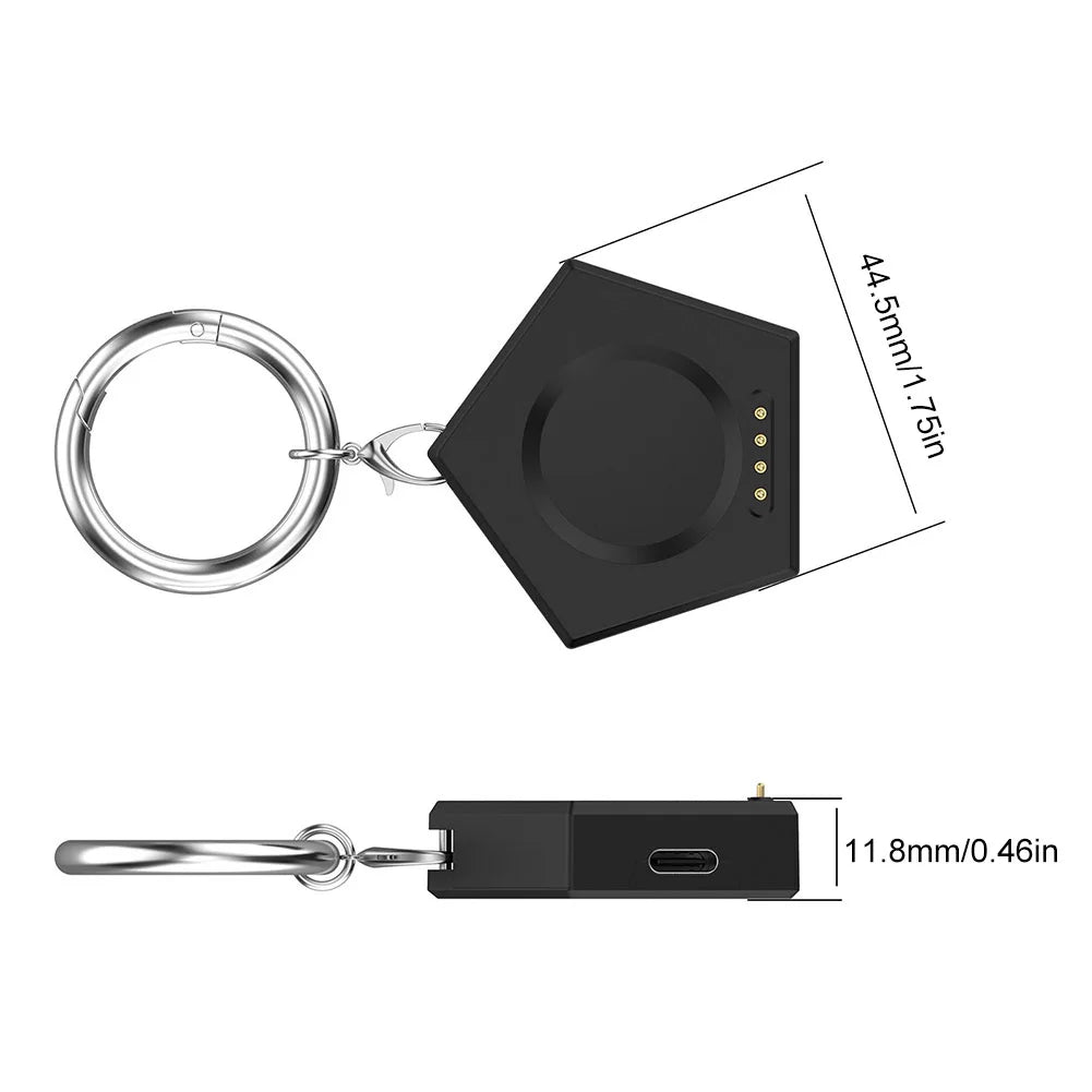 Magnetic Smartwatch Charger - Portable Wireless Charging Dock with Keychain