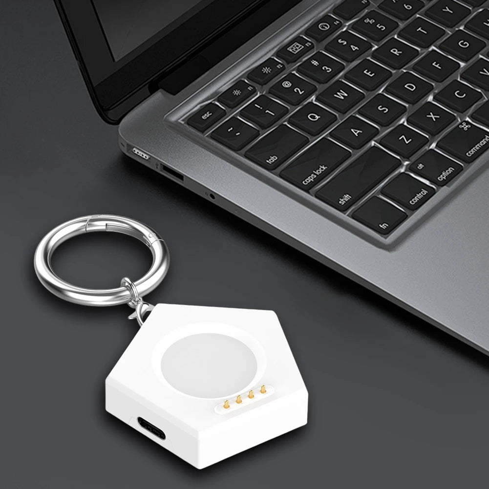 Magnetic Smartwatch Charger - Portable Wireless Charging Dock with Keychain