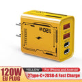 120W GaN Fast Charger - 4-Port USB-C PD Quick Charge for iPhone, Laptop & Tablet